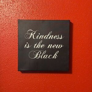 Kindness is the new Black Canvas Wall Art